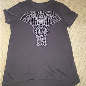 Graphic Gray Shirt with Elephant